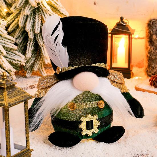 Light Up Christmas Gnome LED Christmas Plush Soldier Gnome Doll Glowing Faceless Dwarf Ornament for Home Table Decor