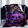 1pc Purple Pumpkin Halloween Elements Blanket  Soft and Cozy Home Decor Gift| Seasonal Universal| Perfect for