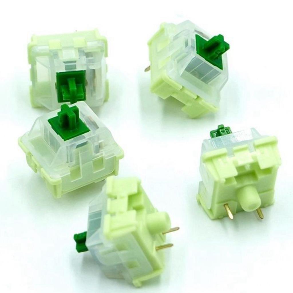 3 Pin Matcha Green Linear Keyboard Switch 45g Mechanical Keyboard Custom Switches Transparent Cover Manufacturer Lubrication