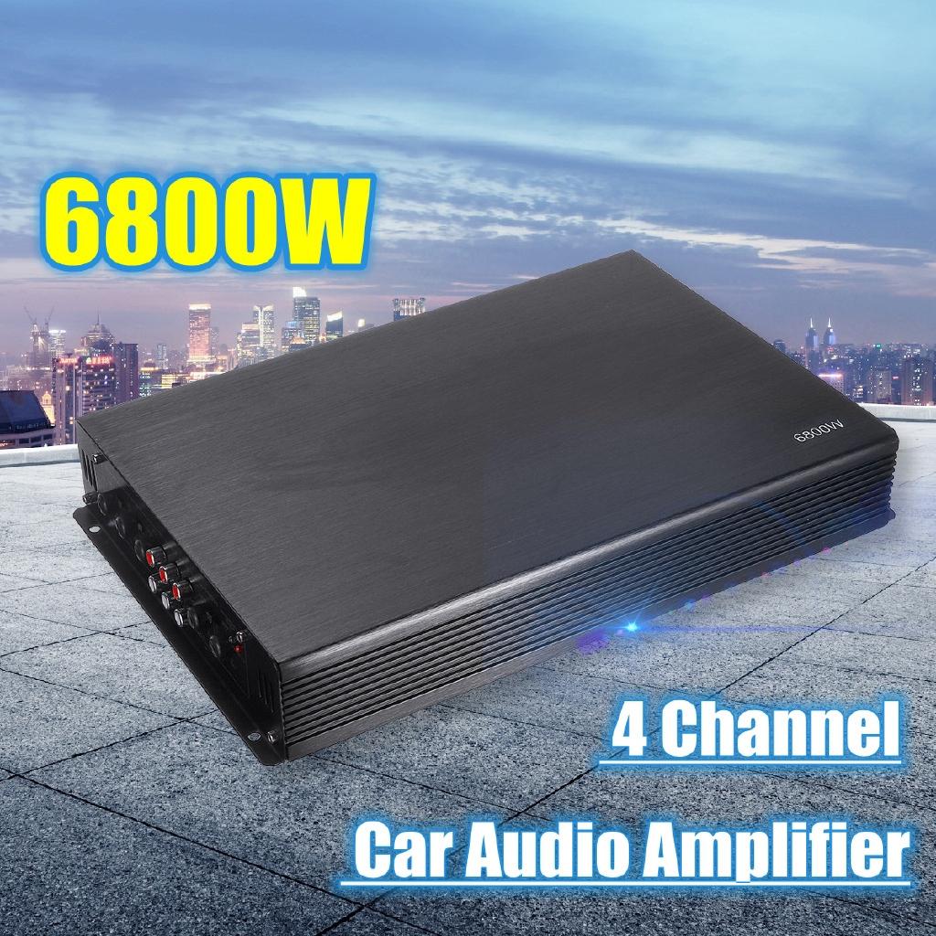 6800W 4 Channel Auto Audio Power Amplifier for car Stereo Amp Car Audio Amplifier 34x22x5cm