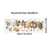New Cartoon Cute Animals Wall Stickers for Kids Rooms Bear Rabbit Children's Sticker Wallpaper Boy Baby Nursery Room Wall Decals
