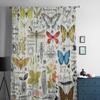 Abstract Insects Medicinal Herbs Retro Sheer Curtains for Living Room Tulle Window Curtain Bedroom Kitchen Veil Drapes