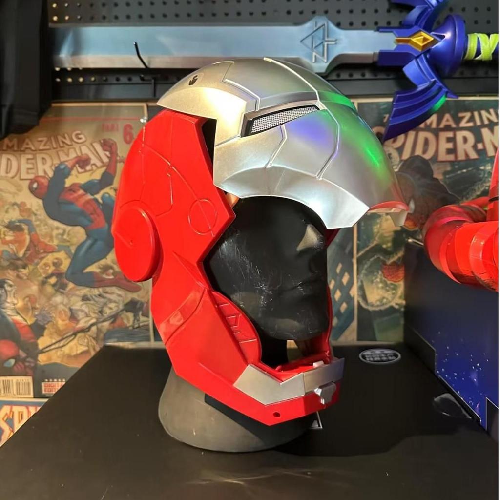 Iron Man 1:1 Wearable Jarvis Helmet - Electric Transforming Mask Toy for Kids