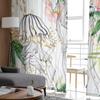 Ranunculus Anemone Jellyfishes Flowers Chiffon Sheer Curtains for Living Room Bedroom Decoration Window Voiles Tulle Curtain