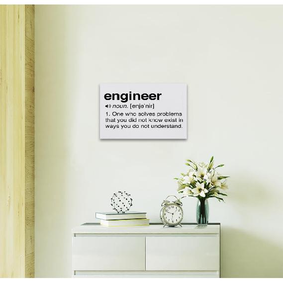 Nogrit Engineer Office Wall Decor Canvas Wall Art Engineering Themed Decor for Home Office,Best Engineer Gifts,Engineer Leaving Retirement Birthday