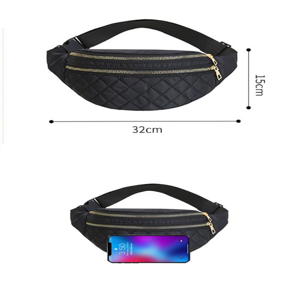 Fashion Unisex Version Waist Bag Waterproof Oxford Fanny Bag Motion Checkered Handbag Casual Chest Handbag Outdoors Accessories