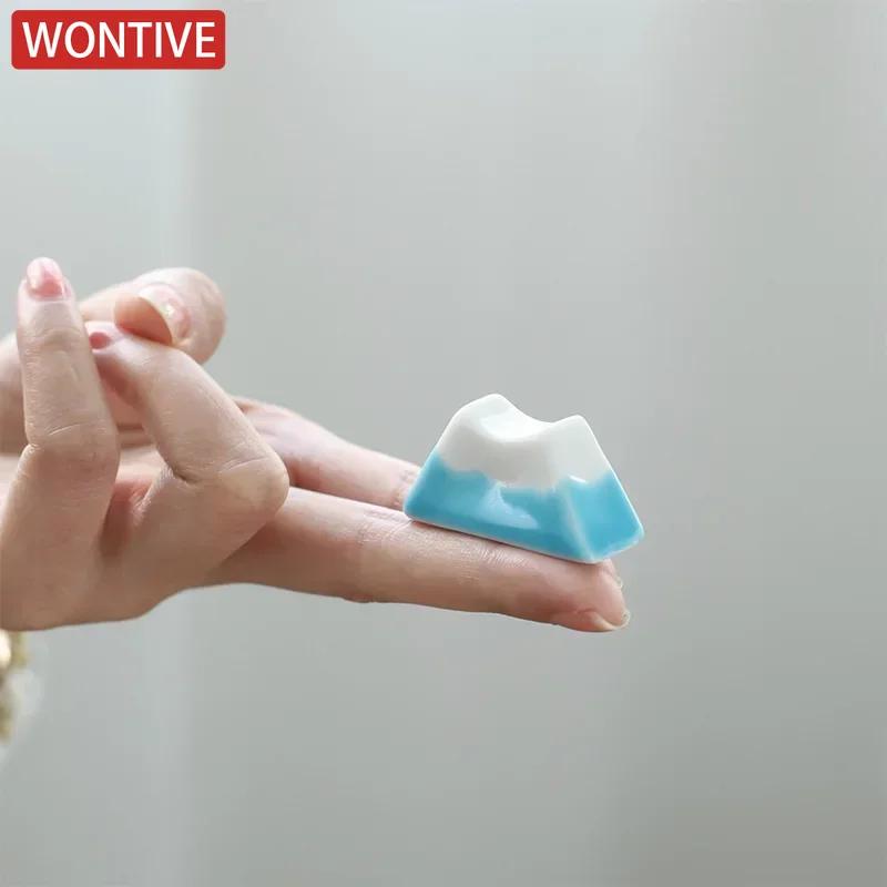 Japanese Fuji Mountain Ceramic Chopsticks Rack Groceries Chopstick Holder Painting Ceramic Tableware Ornaments Rack Kitchen tool