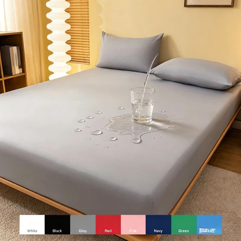 Coprimaterasso Impermeabile al 100% Protettore Lenzuola con Angoli Regolabili con Elastico Singolo Matrimoniale King Size 140/160/180x200