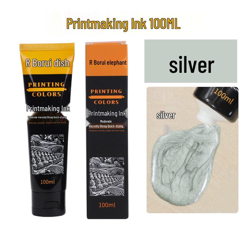 Oil-Based Printmaking Ink, Quick-Drying Pigment, 100ml