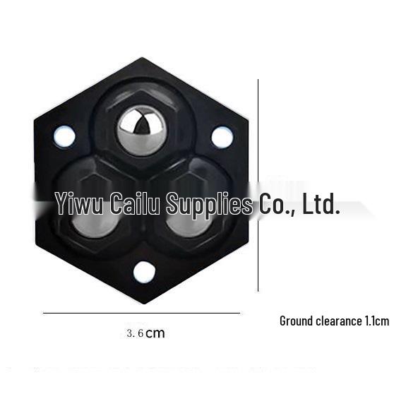 Silent Adhesive Caster: Three-Ball & Five-Ball Roller Wheel for Mobile Furniture