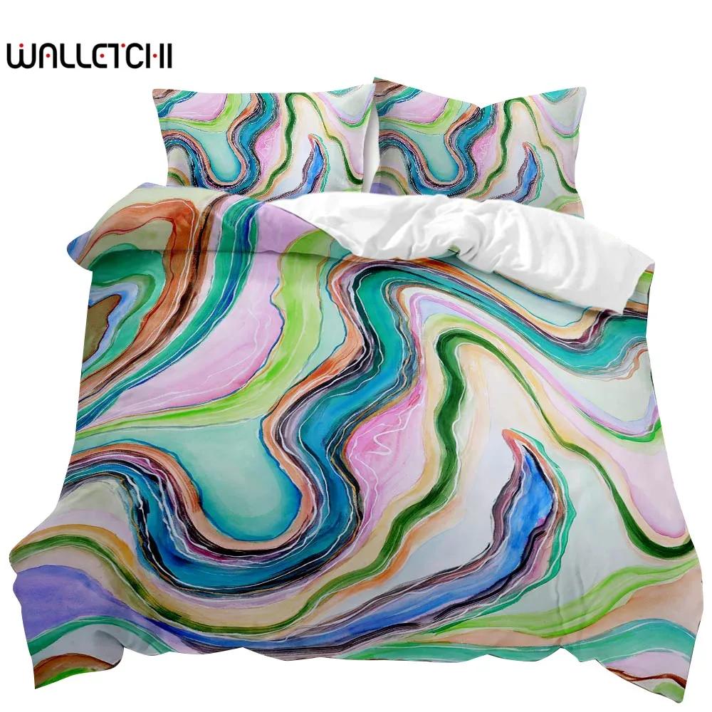 

Geometric Pattern Duvet Cover Set Abstract Colorful Geometric Figures Bedding Set Double Queen King Size Polyester Qulit Cover 135x200cm 2pcs