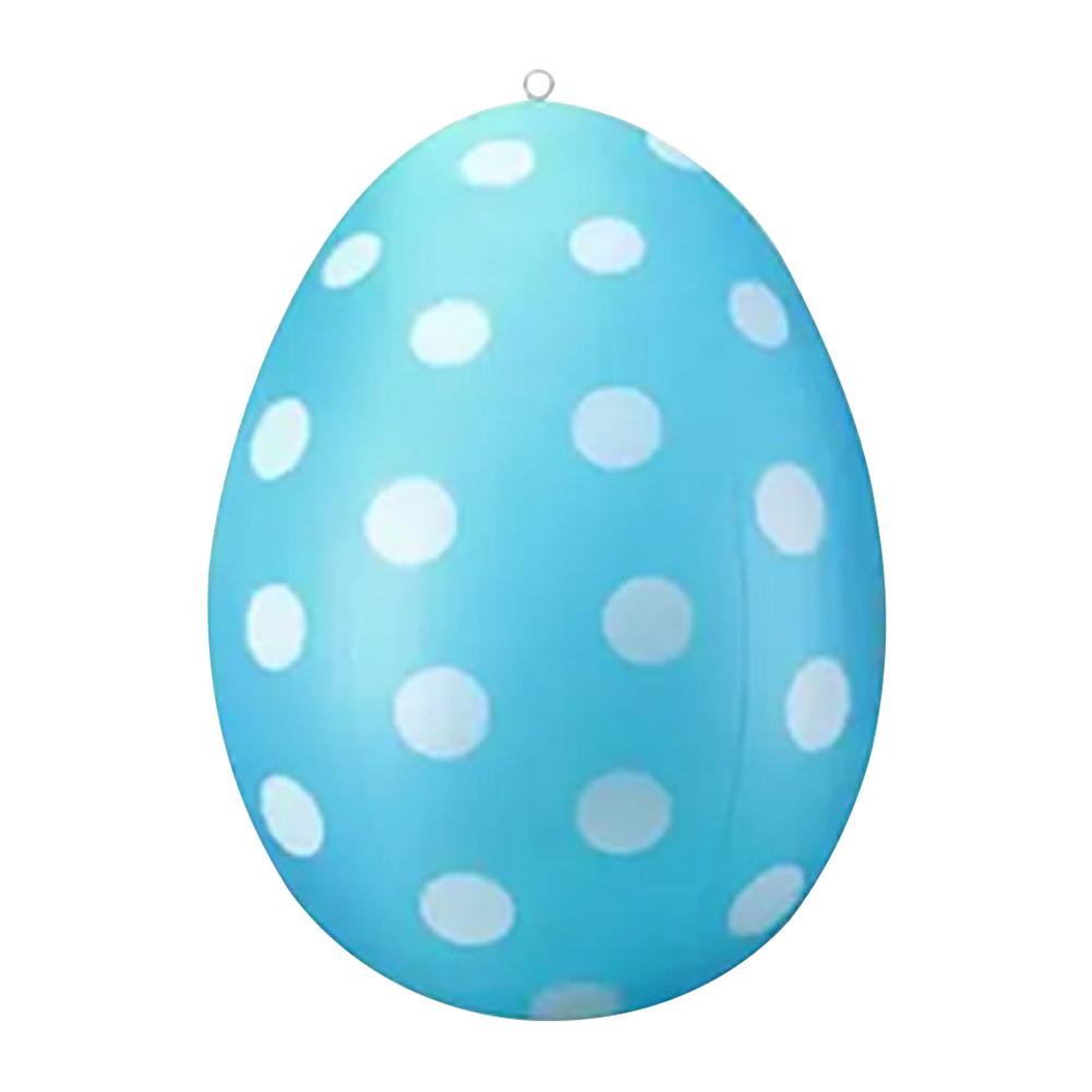 Easter Inflatable Egg Balloon DIY PVC Egg Ornament Wear Resist Colored Egg Balloon for Outdoor Garden Yard Lawn Pendant
