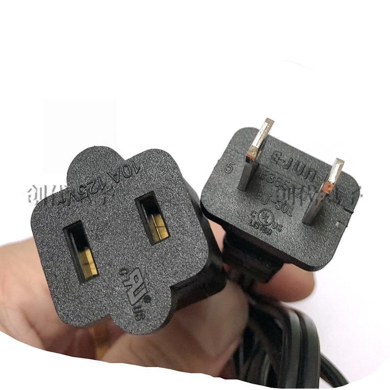 US Standard 2-Prong Extension Cord, SVT SPT 2-Conductor, 18/16AWG, Polarized Male/Female Plug.