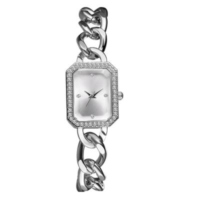 Cute Square Bracelet Watch for Women In Stylish Analog Waterproof Quartz Fashion Accessory Perfect Gift for and Day Silver Display, Watch, -