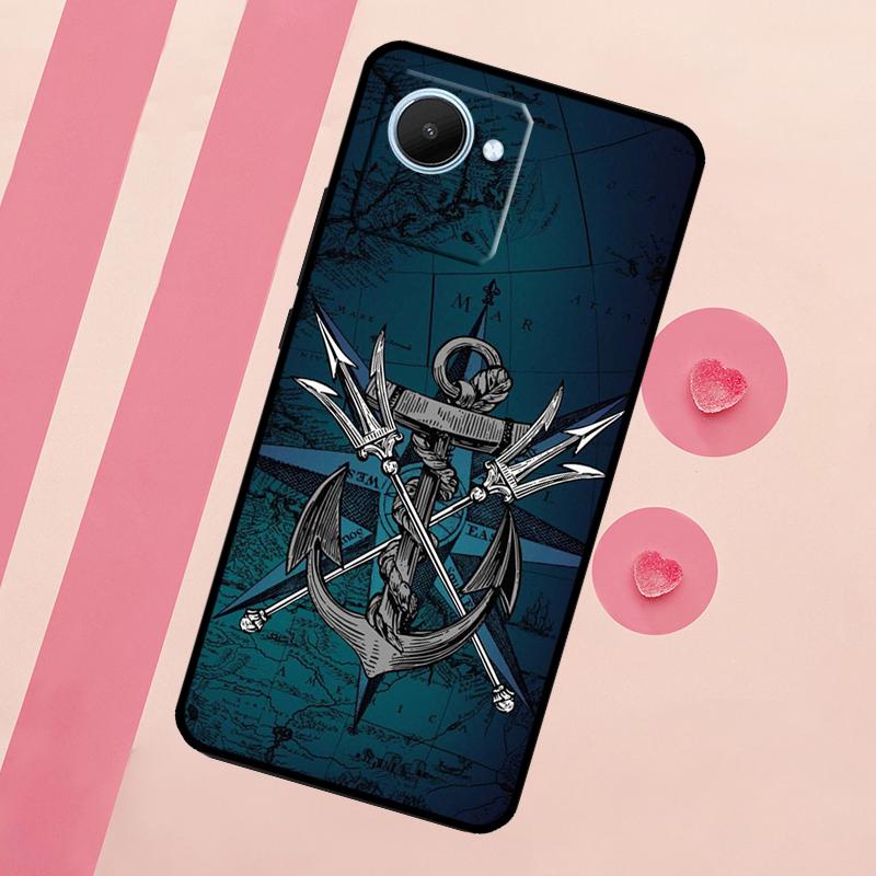 Anker Meer Strand Hülle Für Realme C53 C55 C35 C33 C31 C30 C25s C21Y C15 C11 GT Neo 5 3T 2T 9 10 11 Pro Plus