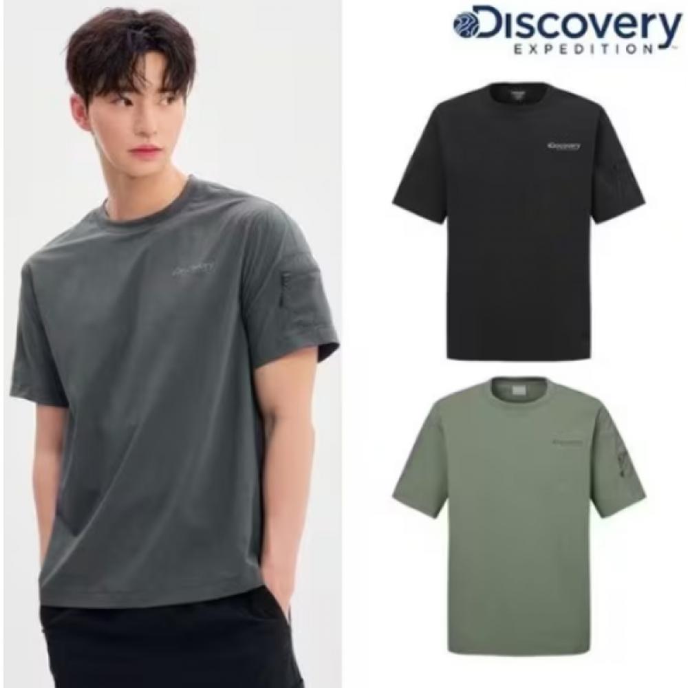 DiScovery ExpediTion Men S freSh EvenT Woven Sleeve PockeT T ShirT rS85053 BKS (black)/95