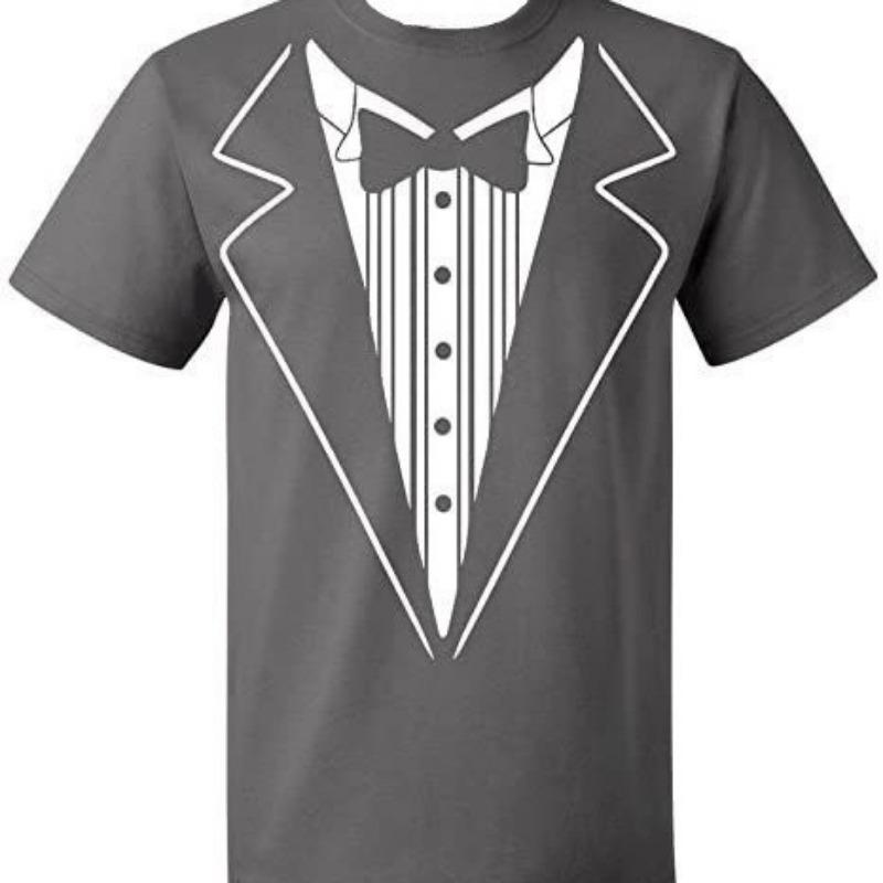 Men's Tuxedo Printed Short Sleeve T-Shirt