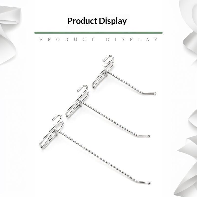 5pcs Stainless Steel Grid Wall Hooks Heavy Duty Rust Proof for Garage Kitchen Small Business Display