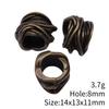 Hammered Texture Tube Spacer Beads Alloy Loose Beads For DIY Bracelet Dreadlocks Hair Braiding Jewelry Making Parts