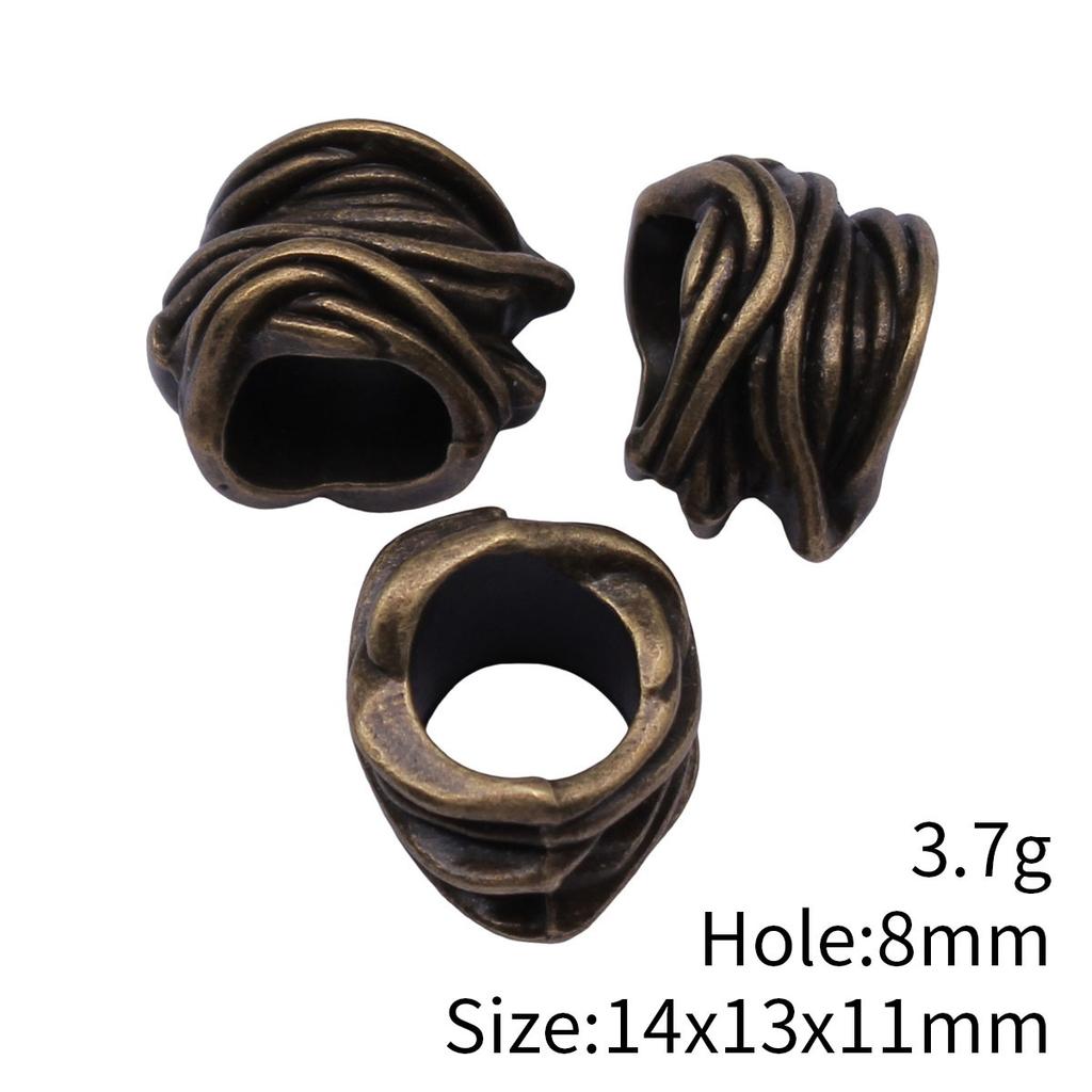 Hammered Texture Tube Spacer Beads Alloy Loose Beads For DIY Bracelet Dreadlocks Hair Braiding Jewelry Making Parts