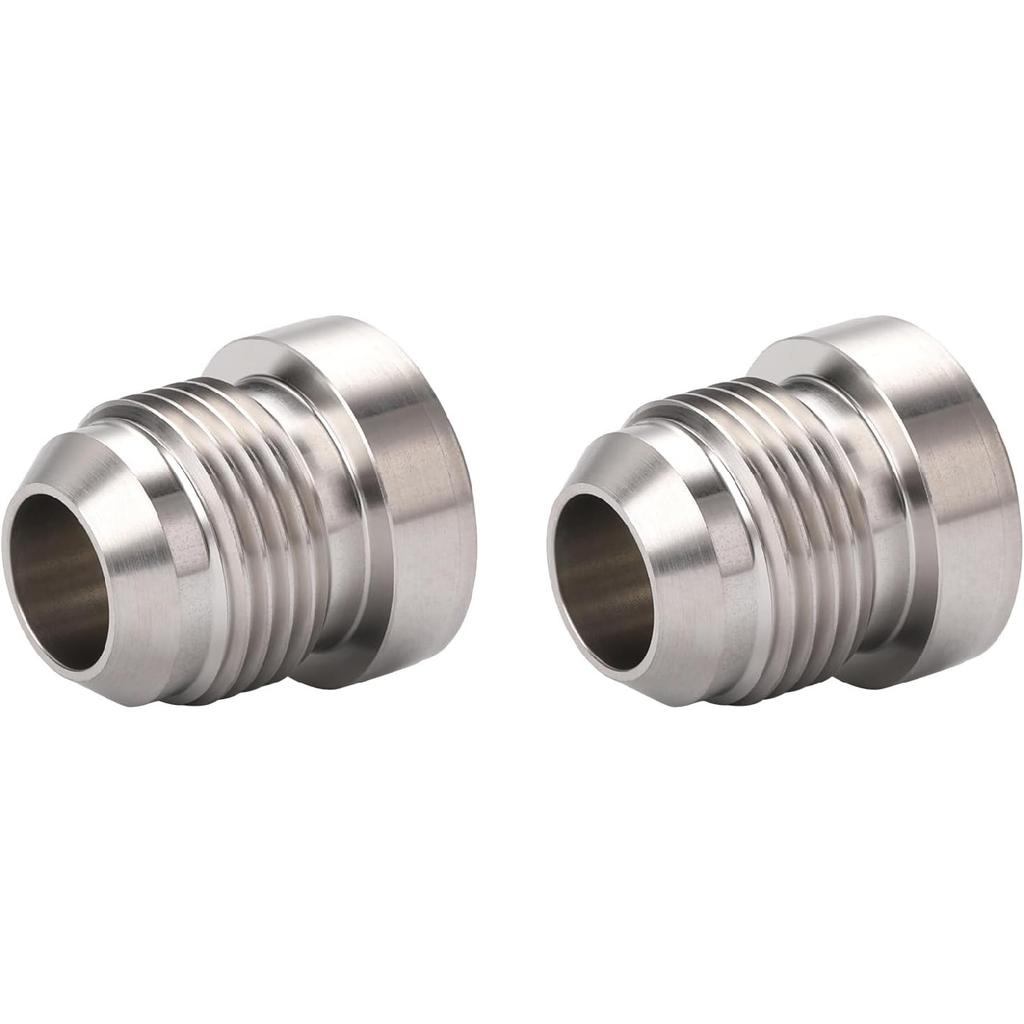 10AN Male Stainless Steel Weld On Bung Fitting Adapter 2PCS