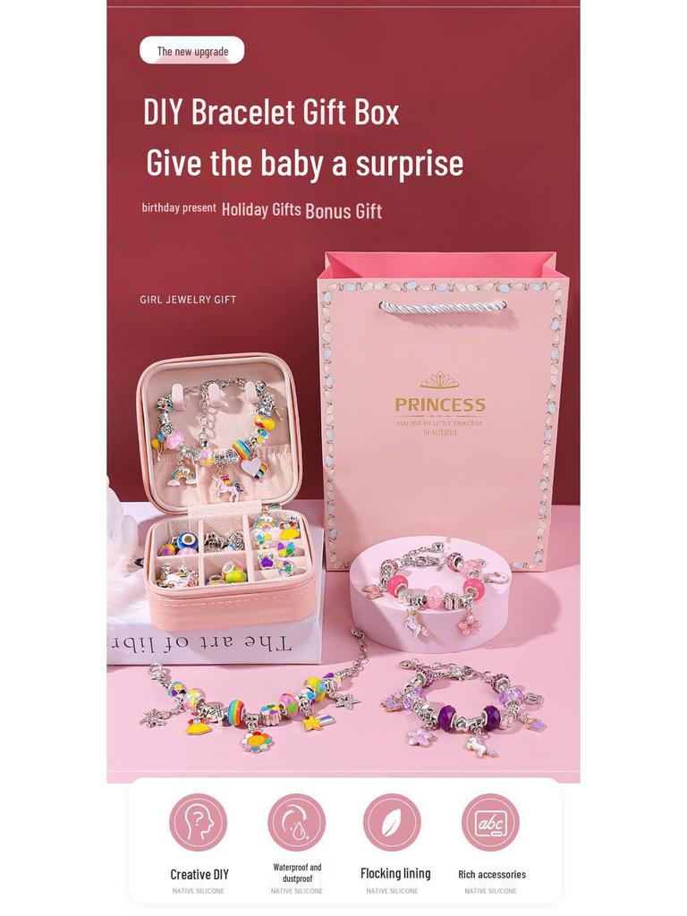 DIY Handmade Crystal Bead Bracelet Set - Holiday Gift Jewelry Accessories.