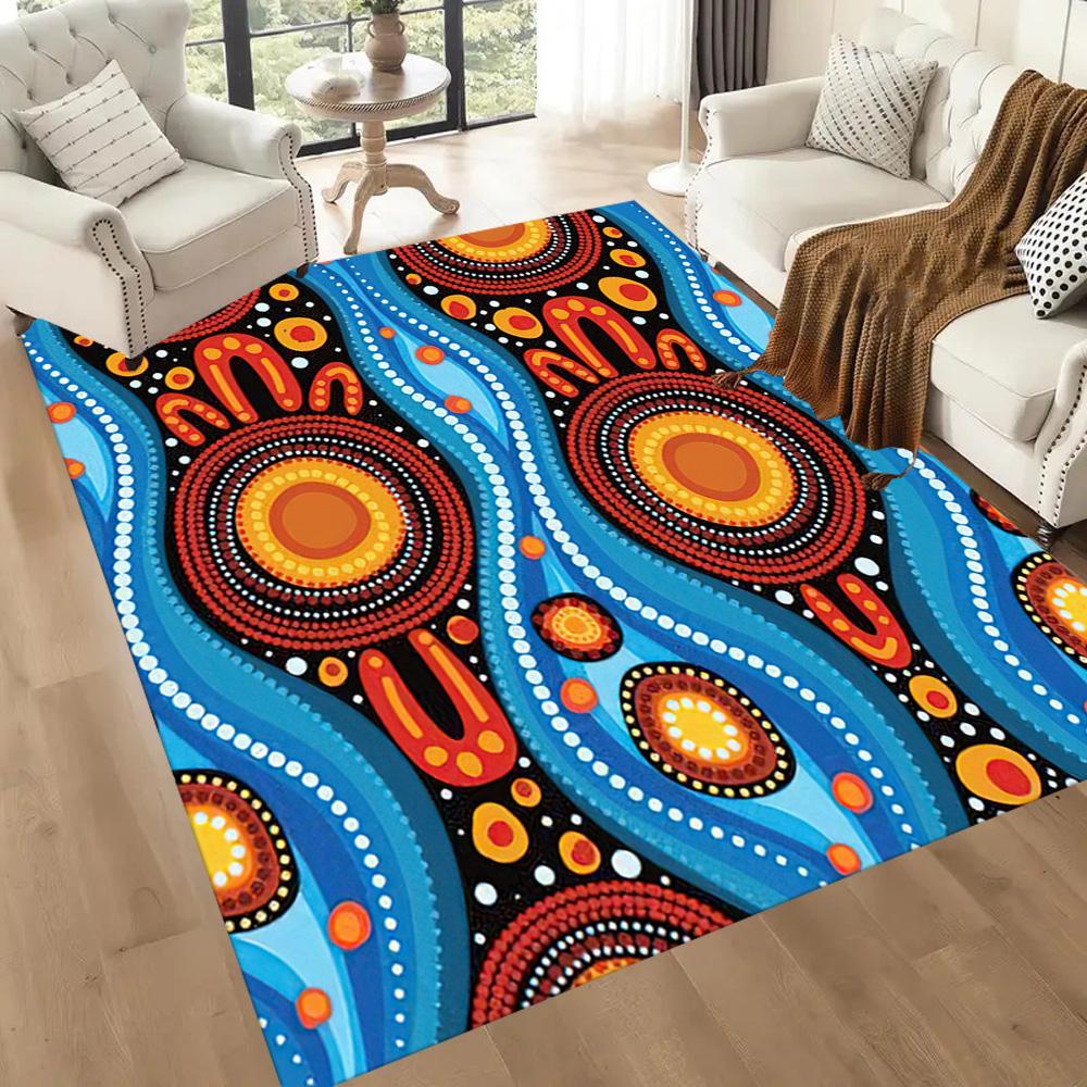 Australian Aboriginal Style 13 Carpet Design for Living Rooms Bedrooms Balcony Game Room Anti-slip Rug Office home decor Perfect Gift for Women/Men