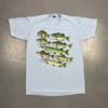 Vintage 1980s Single Stitched Blue Fish Nature T Shirt Size Large USA Made
