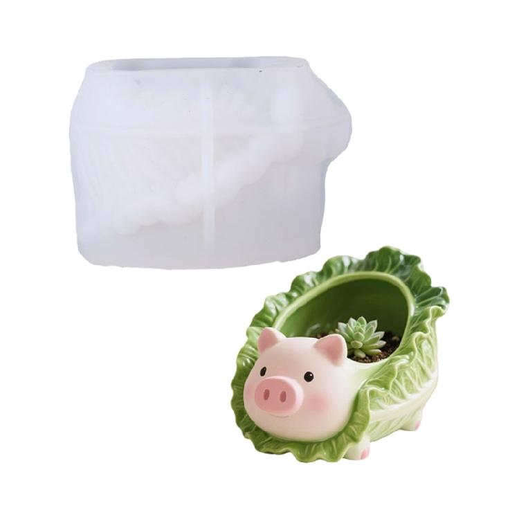 

Detailed Silicone Cabbage Pig Mold For Making Decorative Planter Resin Jewelry Dishes And Artistic Cement Creations 1