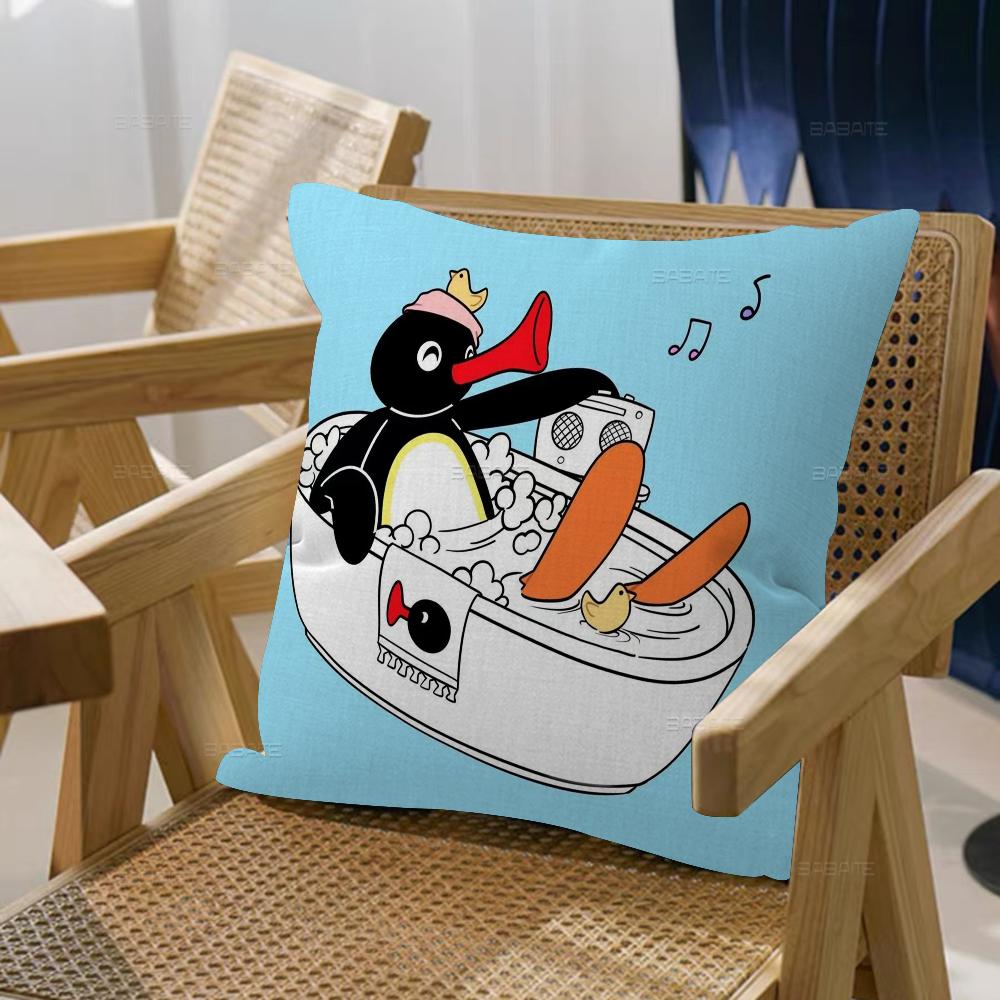 Cartoon Black Baby Penguin Pingu Pillowcase toon Gift Cushion Cover Bedroom Home Sofa Chair Seat Decor pillow case