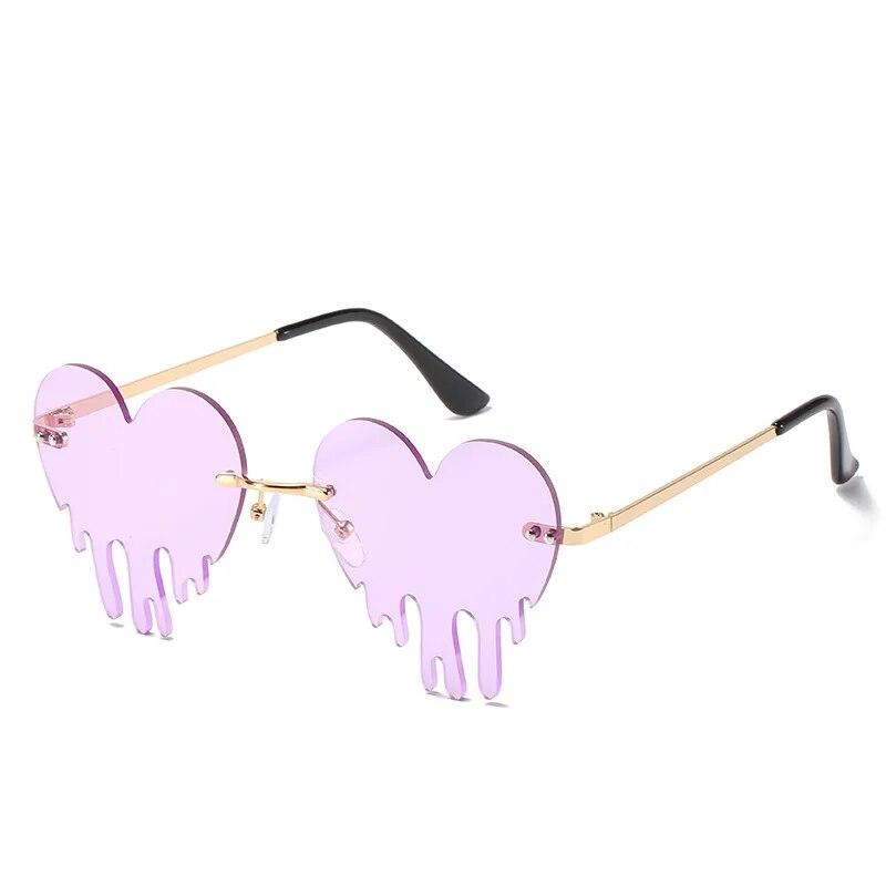 Love Heart Shaped Sunglasses Women Designer Fashion Cute Sexy Retro Cat Eye Vintage UV400 Sun Glasses