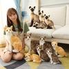 26-40Cm Simulation Siamese Cat Stuffed Toysanimal Cartoon Doll Toy Realistic Plush Cat Gift For Kids Sofa Pillow Home Decor