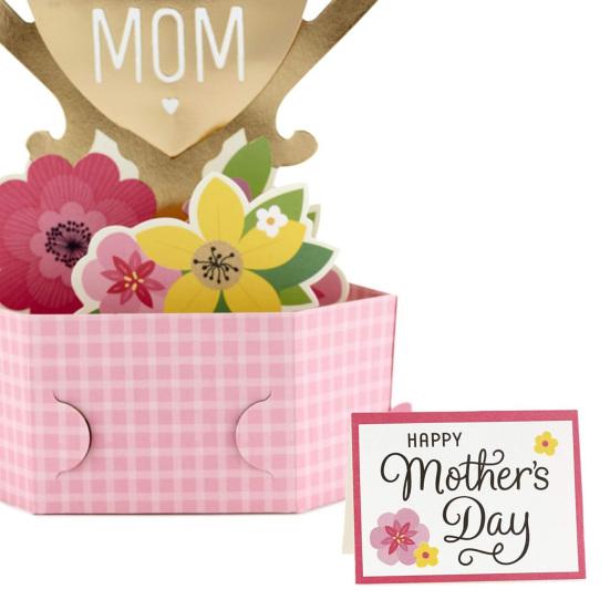 3D Mother Day Card Fly-Out Design Best Mom 3D Greeting Card DIY