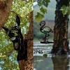 2PCS Peeking Donkey Flamingo Metal Garden Stake Yard Outdoor Decor