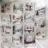 Sugar Poem Snow Realm Series: Large White Ink Scenery Stickers - Winter Snow Scene, 6 Designs
