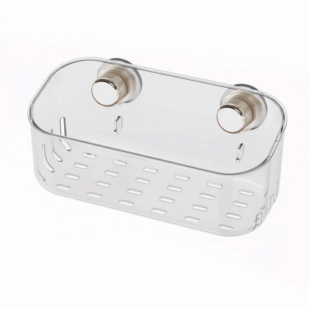 Hollowed Suction Cup Sponge Holder Detachable Kitchen Sink Organizer  Cleaning Supplies Storage