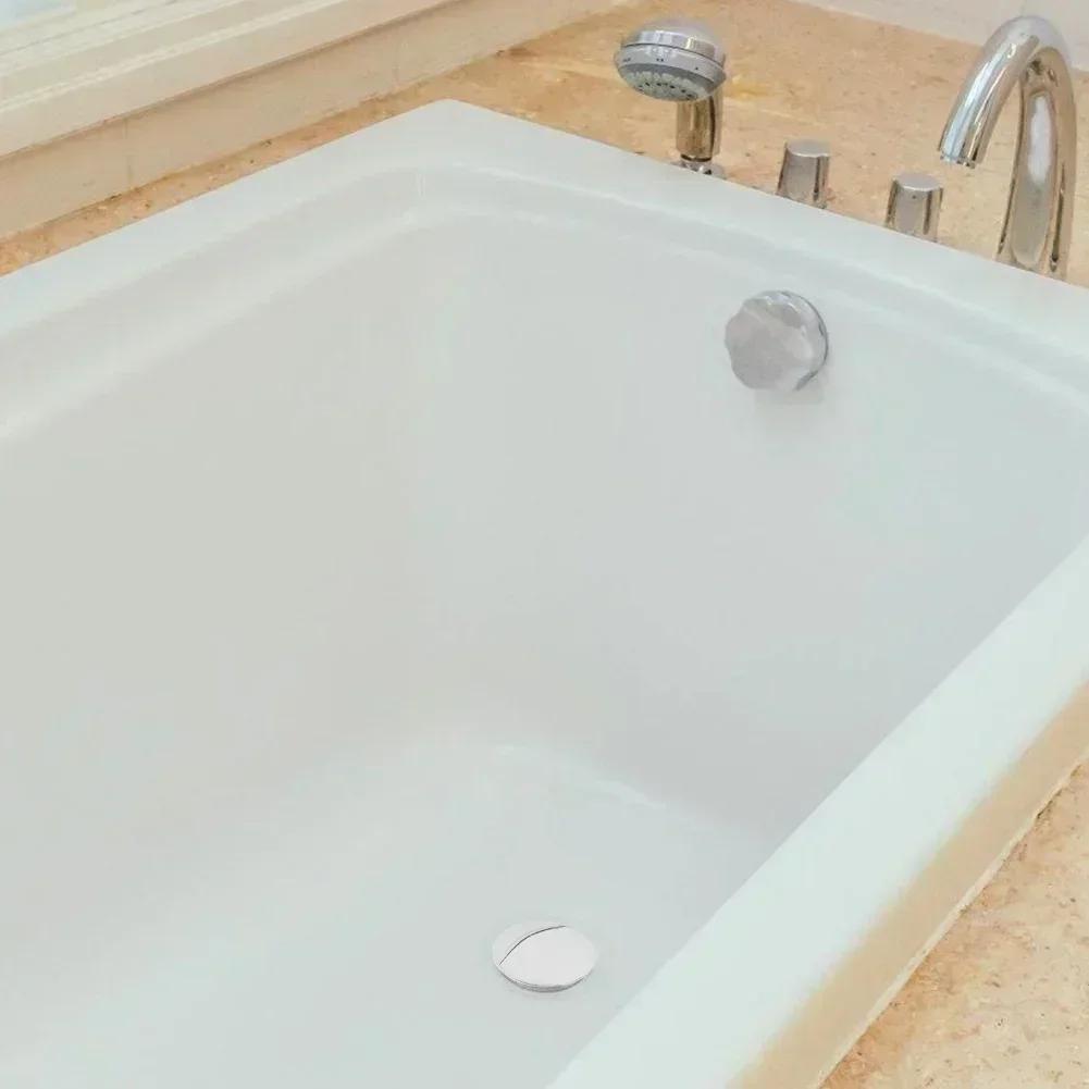 Chrome Brass Bathtub Drain Stopper With Height Adjustable Design And Leak Proof Seal For Bathroom Tub Replacement