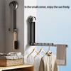 Space Saving Expandable Garment Rack With Practical Aluminum Frame Removable Adhesive Hook For Apartments Dorms
