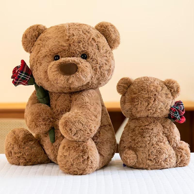 Creative Hug Bear Rose Bear Doll Cute Teddy Bear Plush Doll for Girl Birthday Gift Doll