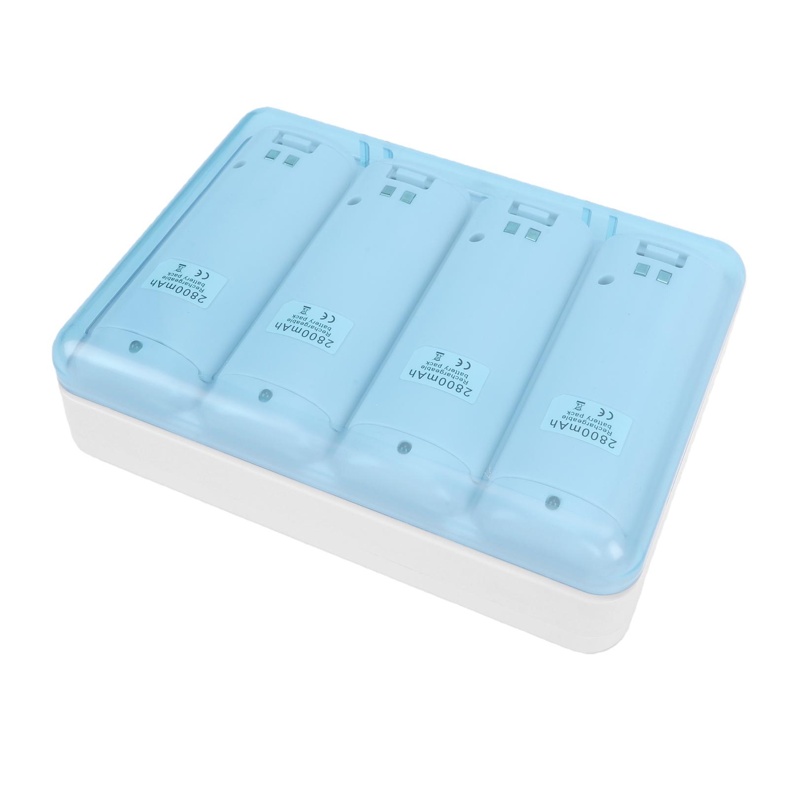 

Battery Charger Fit for Wii Remote Controller 4 in 1 Charging Station with 4 Pack 2800mAh Rechargeable Battery USB Cable белый