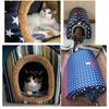 Pet Warm Bed House Soft Indoor Semi-closed Cave Tent for Cat Kitten Puppy Small Animals Pet Thicken Cushion Pad