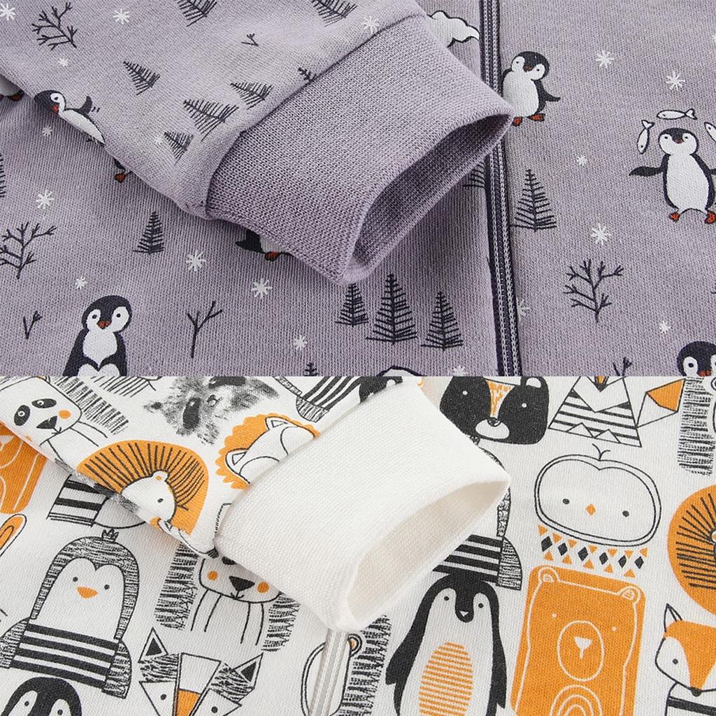 Langer Baby-Reißverschluss vorne Baby Monate [MAMIMAKA] Strampler, Neugeborenes, Ärmel, Kleidung, Schlafanzug, Herbst/Winter, Öffnung, Dusche, 9-12