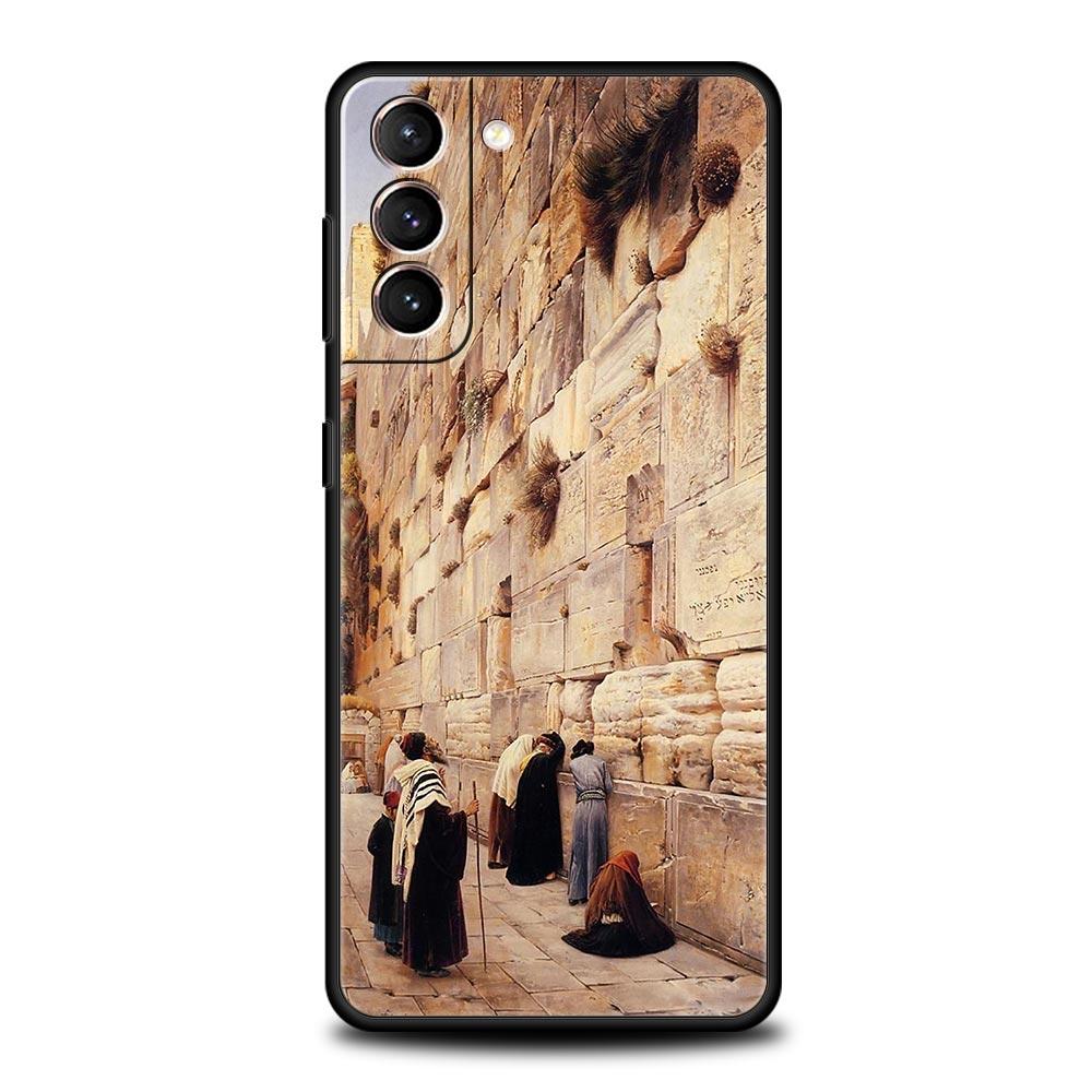 Jerusalem Building Phone Case For Samsung Galaxy S24 S23 S22 S20 Ultra S21 FE 5G S10 S9 Plus S10E S8 Soft Silicone Cover