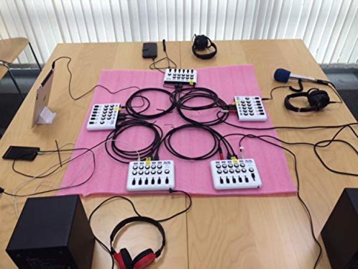 Maker Hart Loop Mixer Stereo Audio Mixer 5-Channel (Full Set, White)