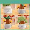 Adorable Office Plant Plush Toy Cute Buddha Style Potted Doll For Gift Giving