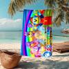 Custom Name Ultra-Soft Beach Towel with Doggyland Theme,Ideal for Pool - Camping, Diving - Perfect Travel Essential, Vibrant Beach Towel.