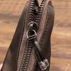 Vintage Distressed Leather Key Case for Men - Large Capacity, Waist Hanging