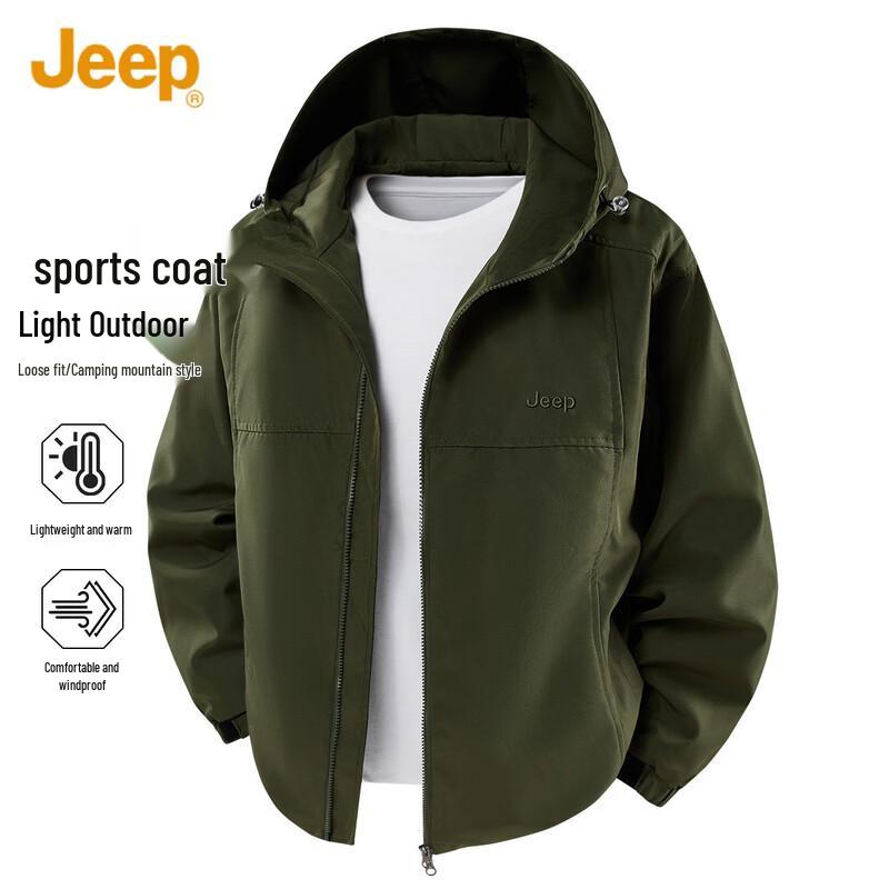 

JEEP Men s Hooded Casual Jacket XL
