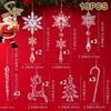 18-Piece Acrylic Crystal Christmas Ornaments Set: Snowflakes & Icicles for Tree Decoration