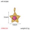 3PCS/LOT CARLIDANA Gold Plated Stainless Steel Colorful Star Pendants Charms for DIY Jewelry Making Necklace Earrings